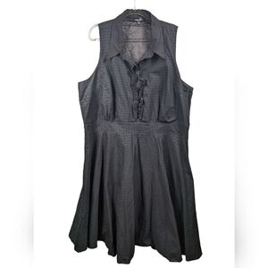 City Chic Sleeveless Shirt Dress Sz XL